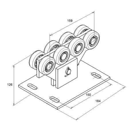 ДорХан Опора роликовая для балки 60х55х3