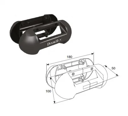 ДорХан Ручка выступающая c логотипом, DH25131LG