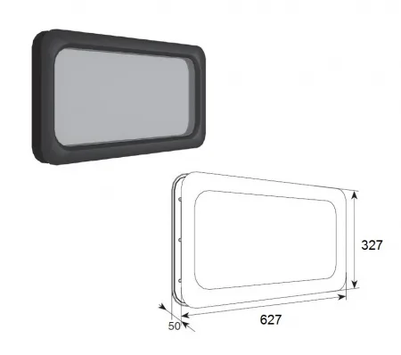 ДорХан Окно акриловое 627х327, DH85603