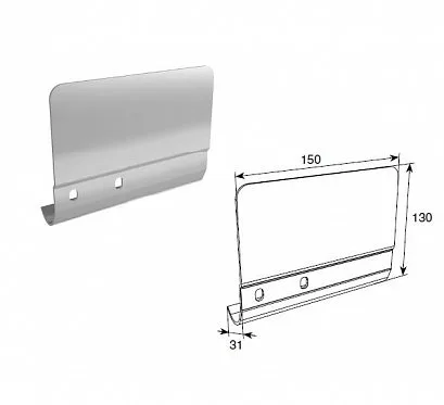 ДорХан Соединительная пластина 130мм для вертикальных направляющих правая, SPV-PT11R