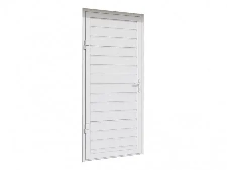 ДорХан Дверь DoorHan/880/2050/УЛЬТРА(B)/550/9003 доска/9003 доска/левая/с угловой рамой/серебро/ключ-ключ, DUB-880/550/9003/9003/N/L