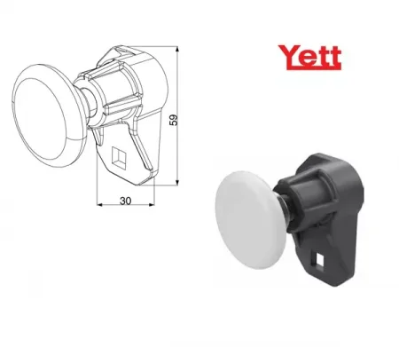 ДорХан Комплект держателя ролика бокового правый, 25570R/KT - Yett