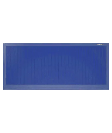 ДорХан Откатные ворота 5000х1600 цвета RAL 5005 (синий) с дизайном 'доска' без автоматики