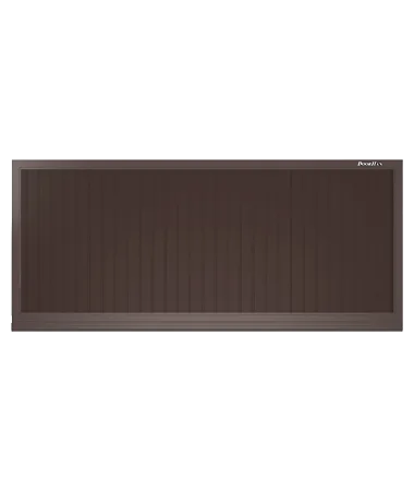 ДорХан Откатные ворота 4300х1900 цвета RAL 8017 (коричнево-красный) с дизайном 'доска' с автоматикой