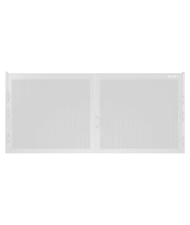 ДорХан Распашные ворота 2600х2000 цвета RAL 9003 (белый) с дизайном 'доска' без автоматики