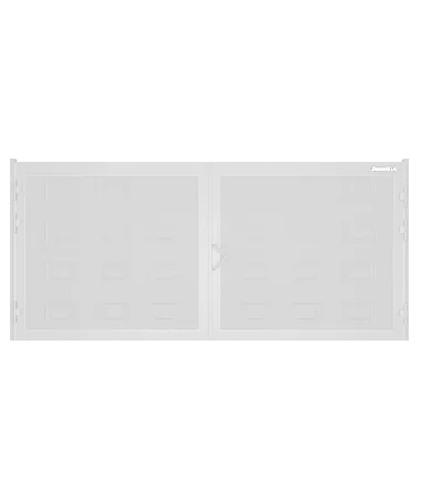 ДорХан Распашные ворота 4200х1000 цвета RAL 9003 (белый) с дизайном 'филенка' без автоматики