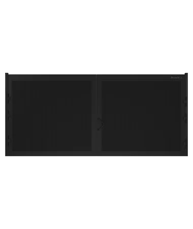 ДорХан Распашные ворота 3600х1600 цвета RAL 7016 (антрацит) с дизайном 'доска' без автоматики