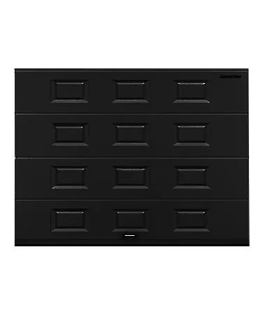 ДорХан Секционные ворота стальные 3900х2900 цвета RAL 7016 (антрацит) с дизайном 'филенка' без автоматики