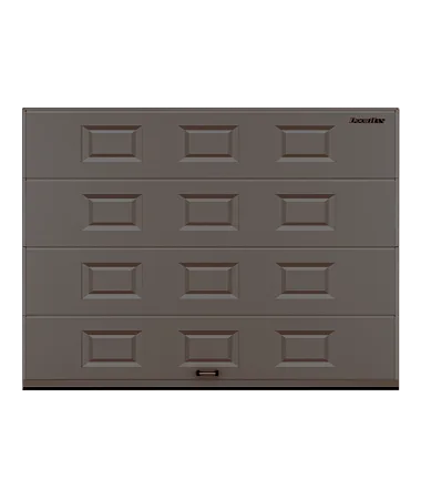 ДорХан Секционные ворота стальные 2700х2500 цвета RAL 3000 (коричневый) с дизайном 'филенка' с автоматикой