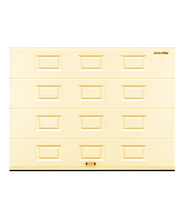 ДорХан Секционные ворота стальные 3200х2200 цвета RAL 1014 (бежевый) с дизайном 'филенка' с автоматикой
