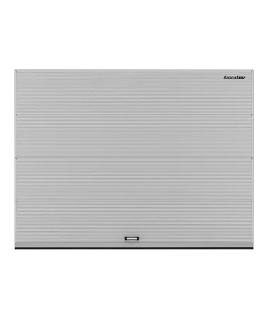 ДорХан Секционные ворота стальные 2100х2400 цвета RAL 9006 (серебристый) с дизайном 'волна' без автоматики