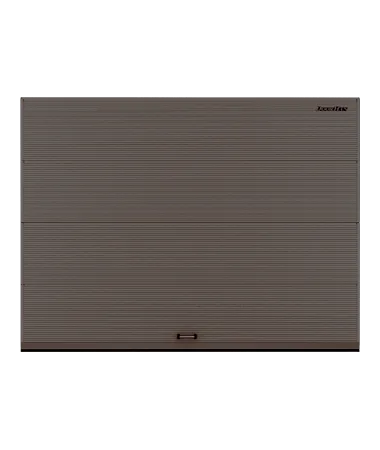 ДорХан Секционные ворота стальные 3900х2100 цвета RAL 3000 (коричневый) с дизайном 'волна' с автоматикой