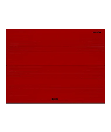 ДорХан Секционные ворота стальные 4600х3000 цвета RAL 3000 (красный) с дизайном 'волна' с автоматикой