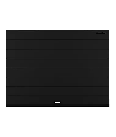 ДорХан Секционные ворота стальные 4400х2300 цвета RAL 7016 (антрацит) с дизайном 'широкая центральная полоса' с автоматикой