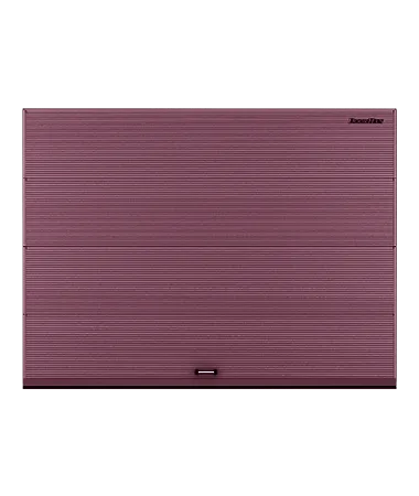 ДорХан Секционные ворота стальные 3800х2400 цвета RAL 3005 (бордовый) с дизайном 'волна' с автоматикой