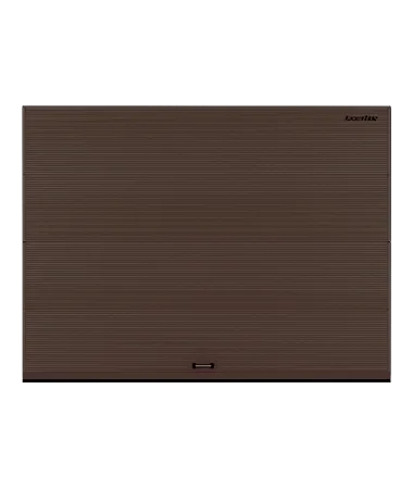 ДорХан Секционные ворота стальные 3900х2200 цвета RAL 8017 (коричнево-красный) с дизайном 'волна' с автоматикой