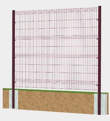 ДорХан Система ограждений 130000х1550 цвета RAL 3005 (бордовый)